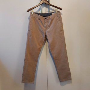 Men's Frank & Oak Beige Chinos. Modern Straight Cut.